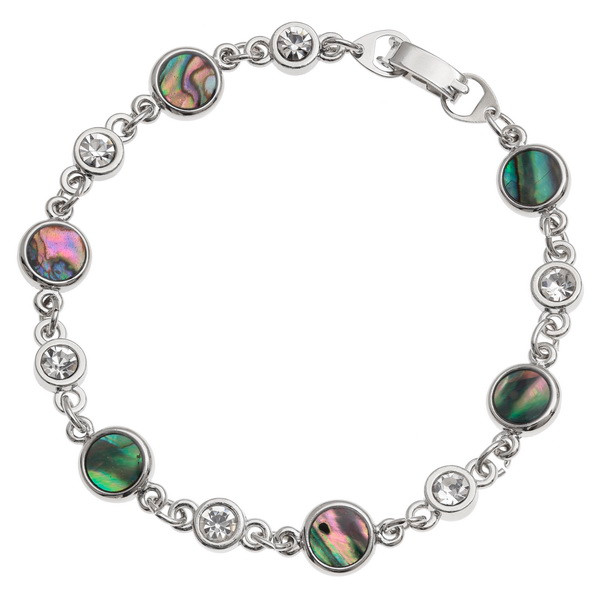 Tide Jewellery inlaid Paua shell Round section design bracelet