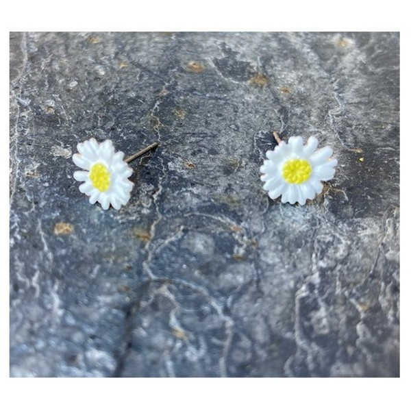 Silver Plated Daisy Stud Earring