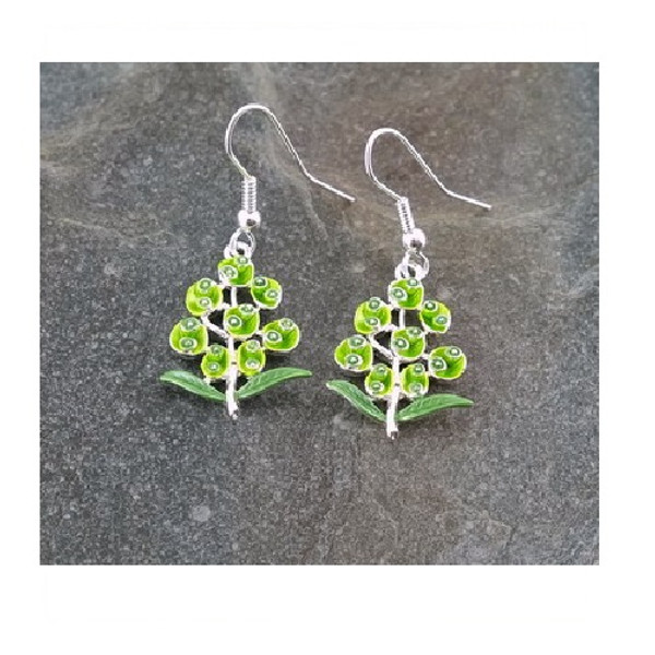 Silver Plated Euphorbia Earring