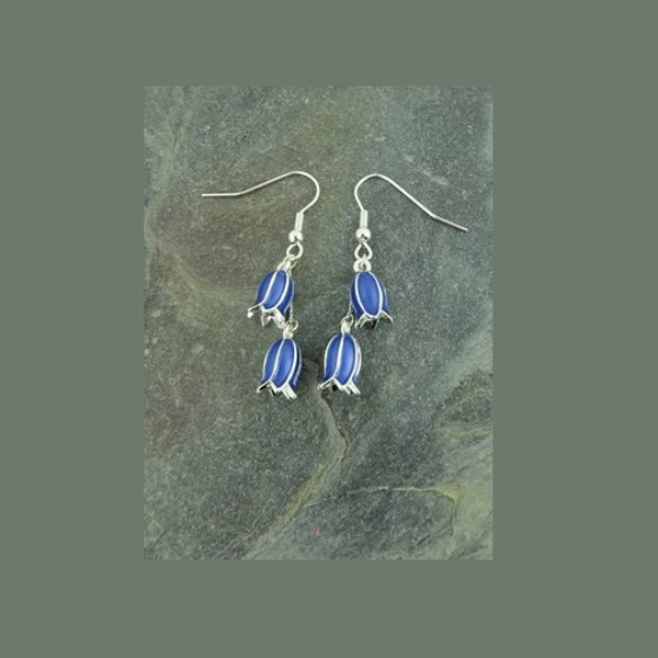 Silver Finish Bluebell Earring