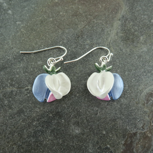 Silver Plated Multi Sweet Pea Earring with Gift Box