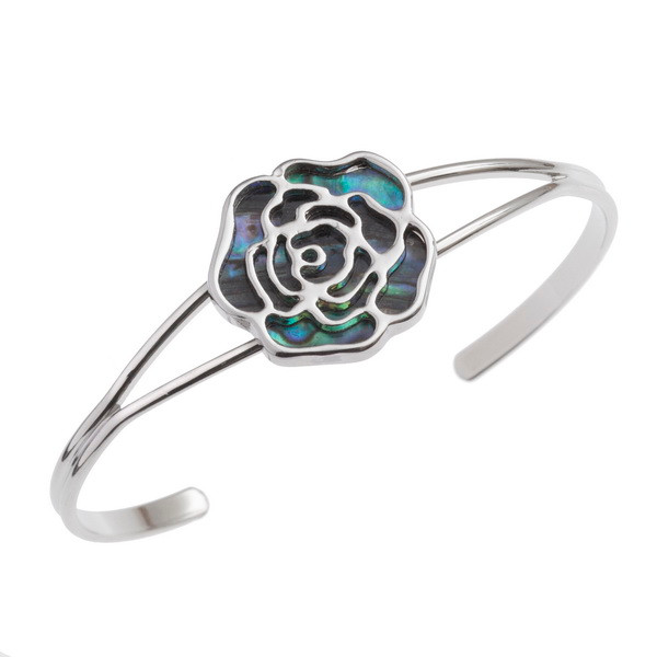 Tide Jewellery inlaid Paua shell rose bangle