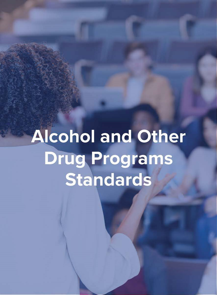 Alcohol & Other Drug Programs Standards