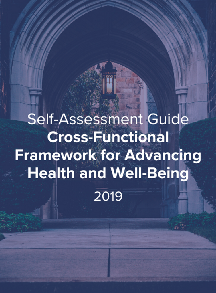 Cross-Functional Framework for Advancing Health and Well-Being Self-Assessment Guide (SAG)