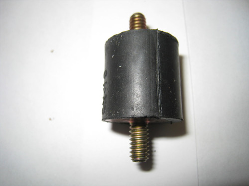 Vibration Damping Sandwich Mount, Male / Male, 1/4"-20 Thread, 1" High, 1" Wide, 
Neoprene Rubber :
Has good resistance to weather and acids and moderate resistance to oils.