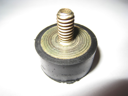 Rubber Standoff, Male - Female, 1/4"-20 Thread, 1/2" High, 1" Wide 93945K34