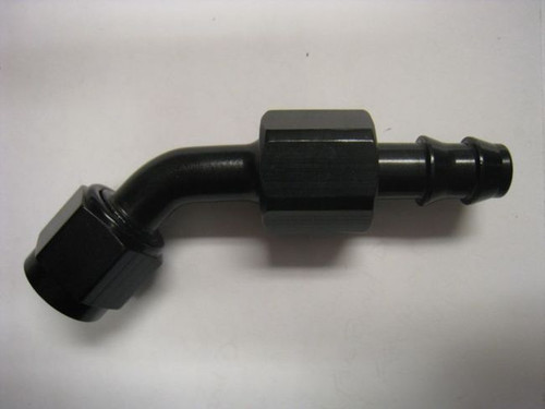 Andrews Motorsports,Legends Race Car, Twist-Tite 6AN x 45 Degree Hose End, Black