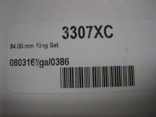 Wiseco, Piston Rings, 84mm Bore, 3307XC, XC3307