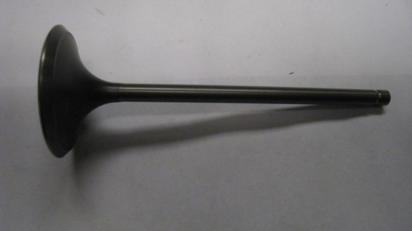 This is a one piece forged stainless steel (SUH35) custom intake valve oversize 35mm OD with a 5mm stem with a dished face and full nitrate coating designed to replace the Kibblewhite number 30-30327 valve that is often not available and almost 80.00 each.