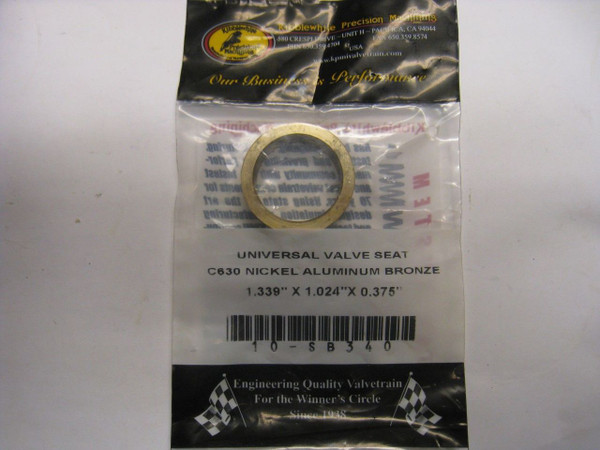 Kibblewhite Universal Valve Seat 10-SB340 1.339od X1.024id x .375wd C630 Bronze