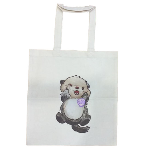 Cotton tote bag with cute sea otter picture Cotton tote bag with cute sea otter picture