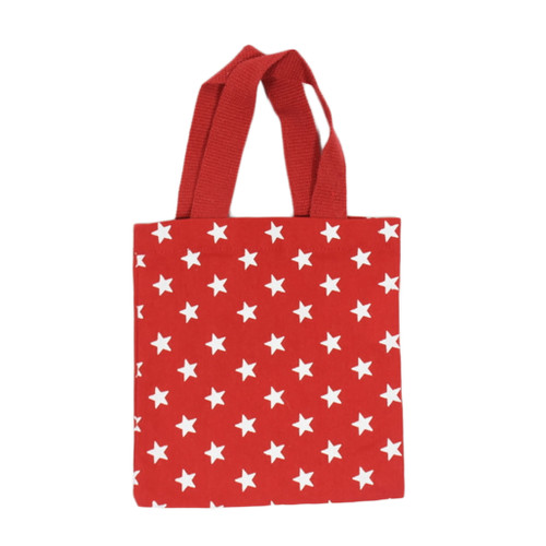 Red tote bag with white stars