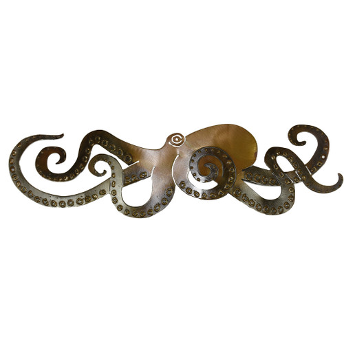 Octopus, oxidized metal, 24" wall mount Octopus, oxidized metal, 24" wall mount