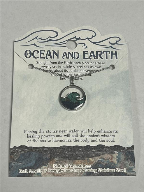Necklace Wave Ocean Inlay Necklace Wave Ocean Inlay