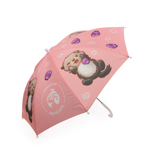 Kids Cutie Otter Umbrella Pink