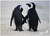 penguin pair postcard
