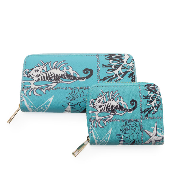 Light Blue Seahorse Wallet 