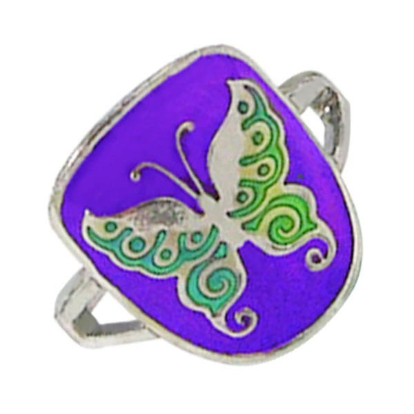 Mood Ring, butterfly with purple background