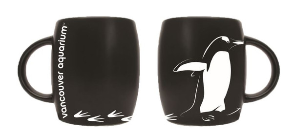 penguin etched mug