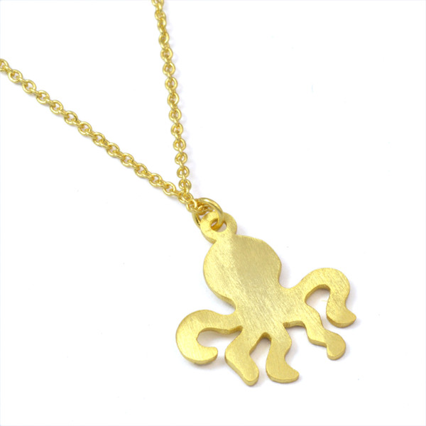 Gold Plated Octopus Necklace