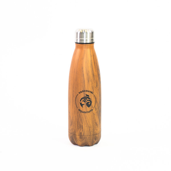 Stainless Steel VA Logo Wood Grain Bottle