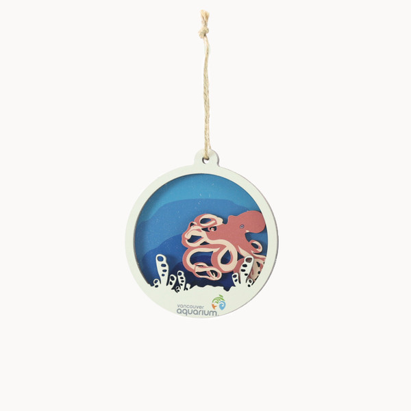 3D Wood Ornament Octopus