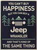 Jeep Metal Happiness Sign Jeep Metal Happiness Sign