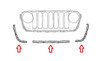 Mopar Grill Surround Moldings for the 2018-2023 Wrangler JL & 2020-2023 Gladiator JT Mopar Grill Surround Moldings for the 2018-2023 Wrangler JL & 2020-2023 Gladiator JT
