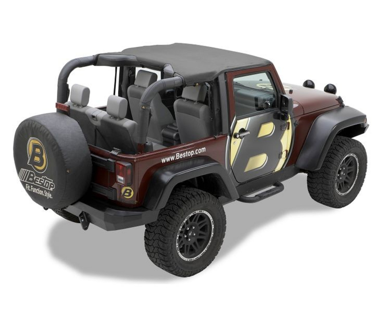 Bestop Targa Style Header Bikini Top for 2010-2018 Wrangler JK 2-Door