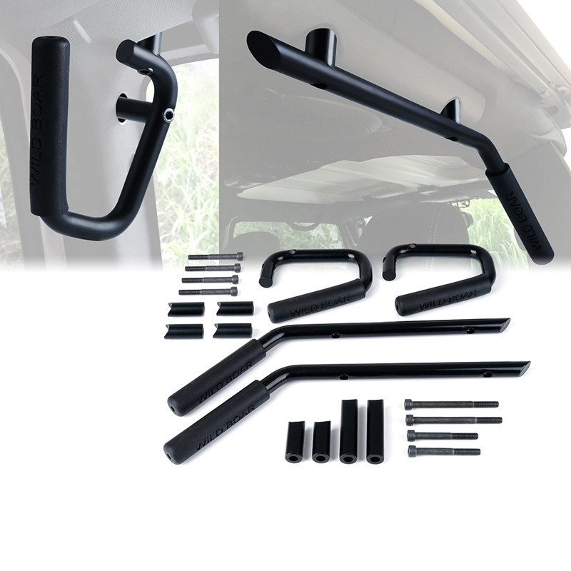 Xprite Black Front and Rear Grab Handles for 2007-2018 Wrangler JK