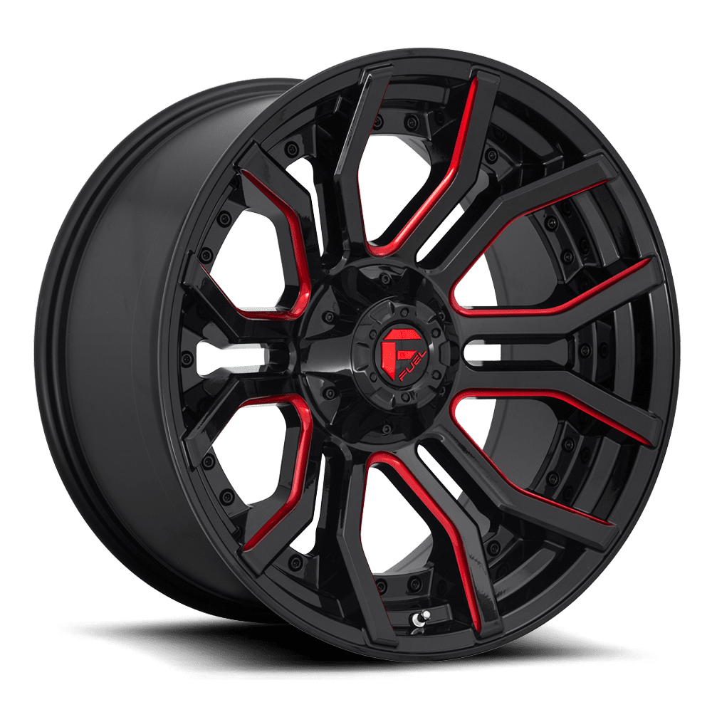 Fuel Off-Road Rage Gloss Black w/ Candy Red for 2007-2020 Wrangler