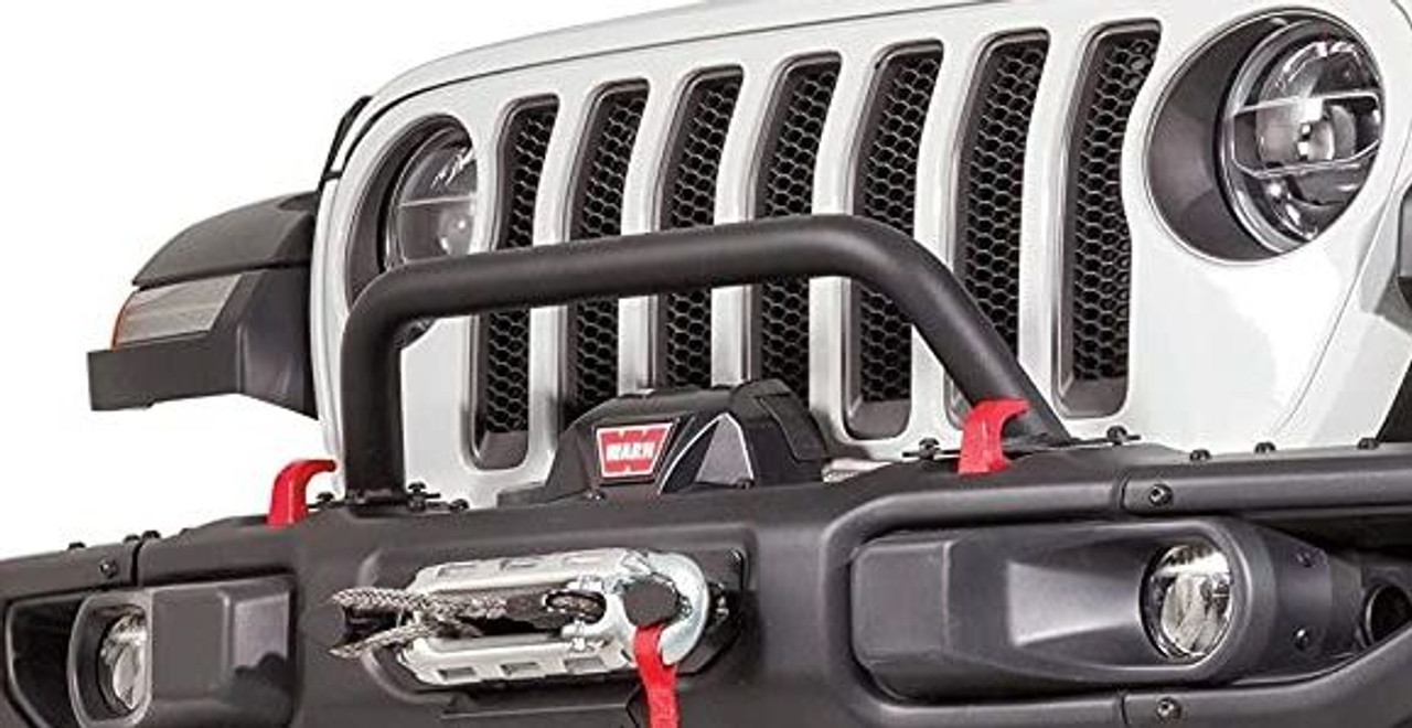Warn 102355 Low Grill Guard Tube for 2018-2022 Wrangler JL and 2020-2022  Gladiator JT with Factory Steel Bumper 