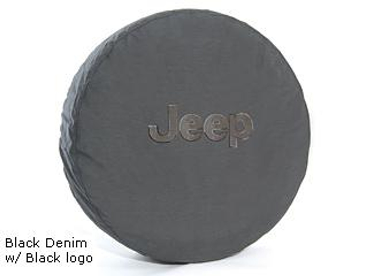 Mopar Jeep Logo Black Spare Tire Cover for 1997-2006 Wrangler TJ, 2007-2018  Wrangler JK, and 2002-2007 Liberty KJ