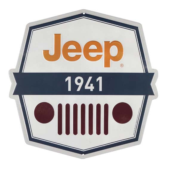 Jeep Embossed Metal Sign