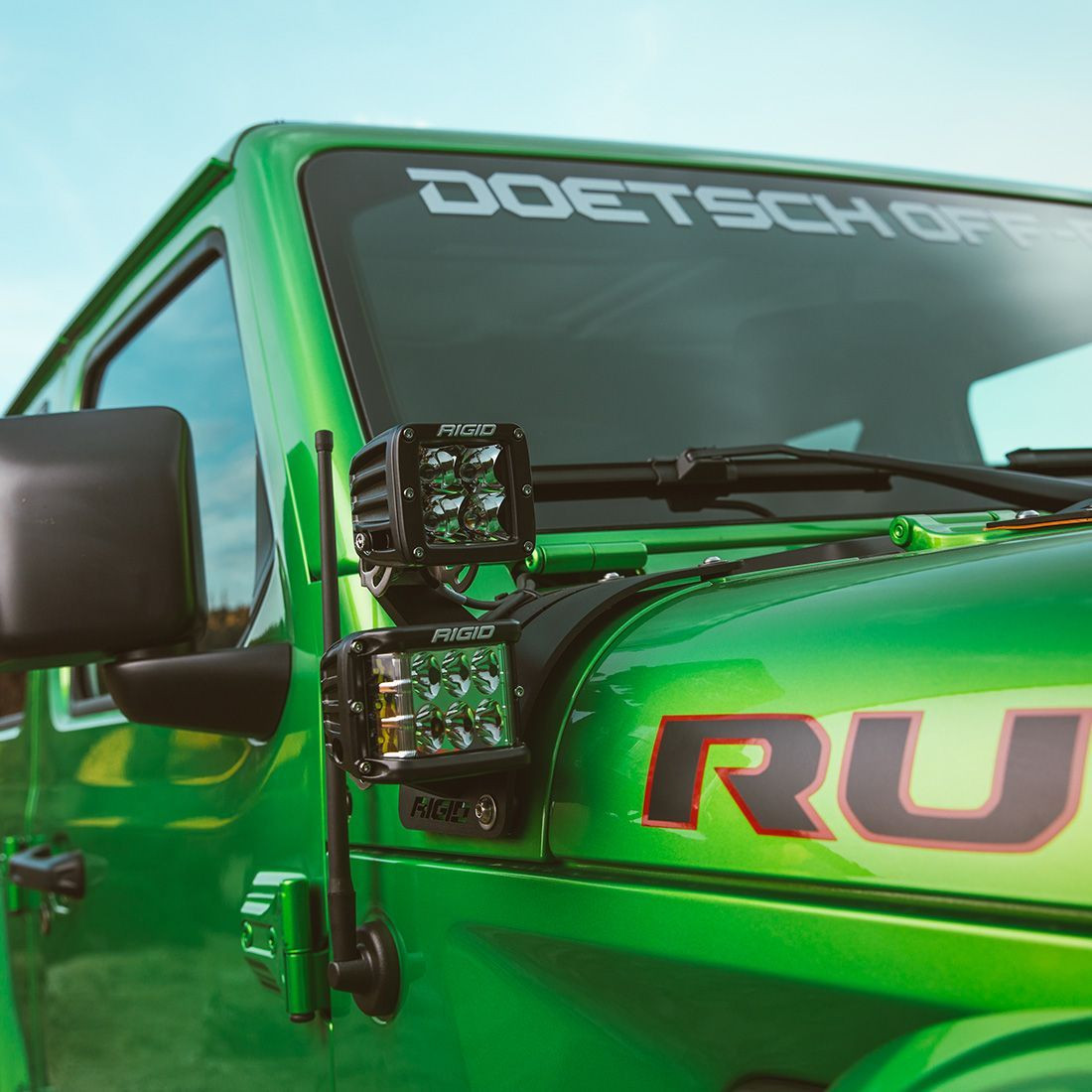 Rigid Industries JL Cowl Mount (Fits 2 D-Series Lights) for 2018