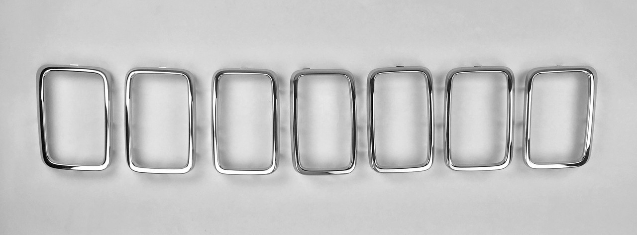 Chrome Grill Rings for Grand Cherokee WK2 2017-2020 - JustForJeeps.com