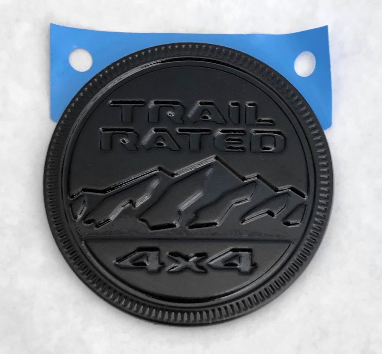 Mopar Black Trail Rated Badge for Wrangler JL and Gladiator JT