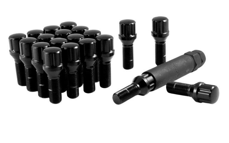 Gorilla Automotive Black 12mmx1.25 Small Diameter Lug Bolt kit for