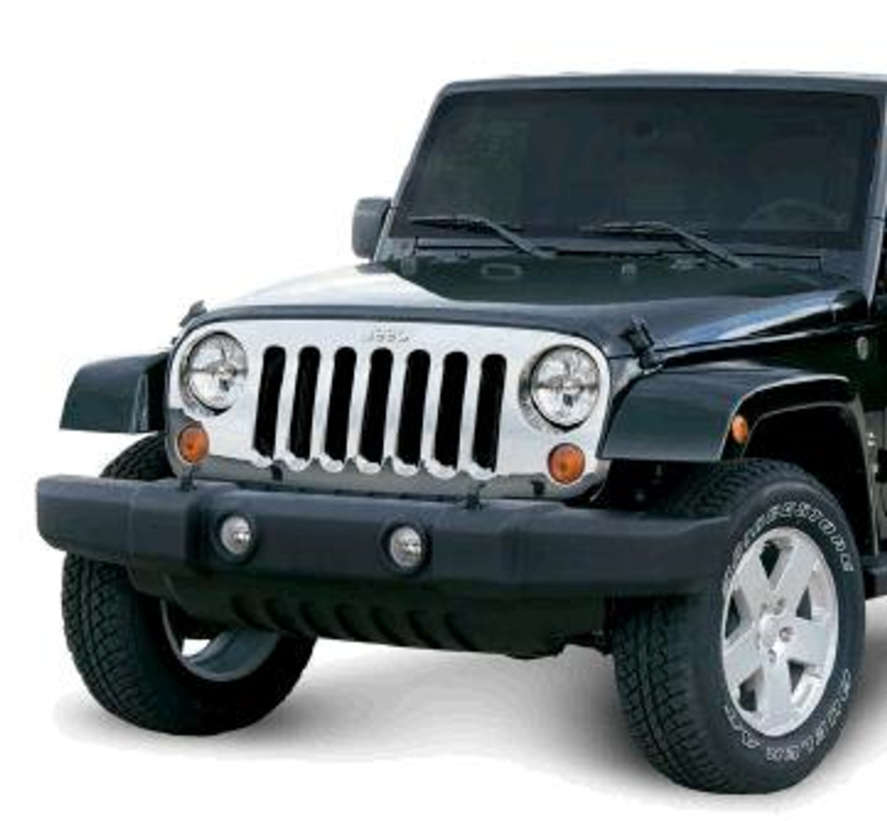 Mopar Chrome Grill for 2007-2018 Wrangler JK - JustForJeeps.com