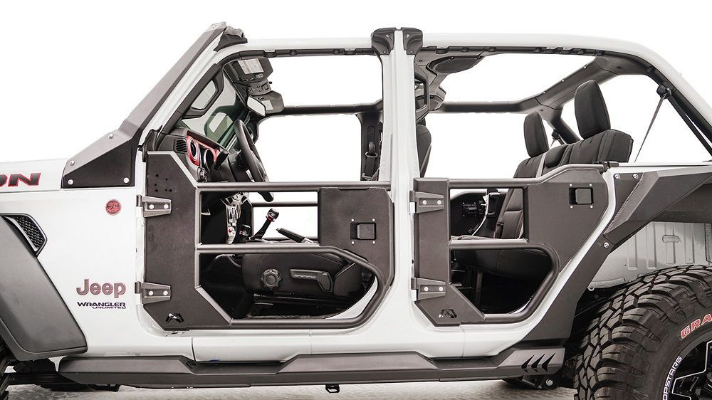 Fab Fours Rear Half Tube Door for 2018-2026 Wrangler JL and 2020