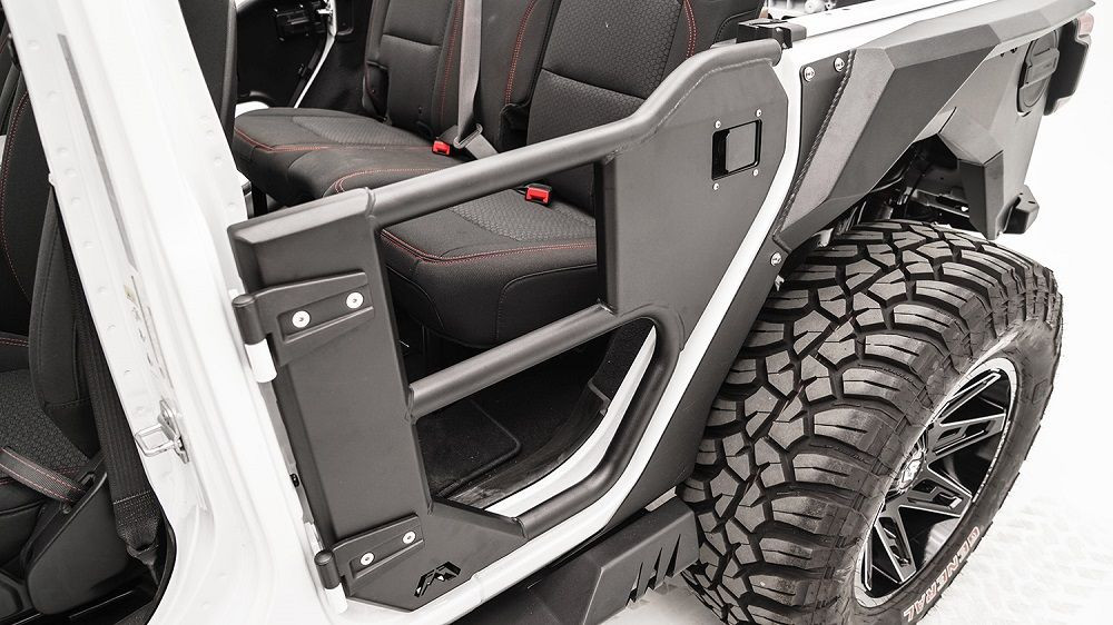 Fab Fours Rear Half Tube Door for 2018-2026 Wrangler JL and 2020