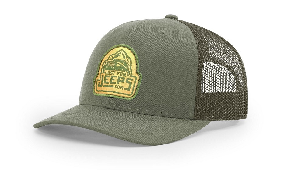 JustForJeeps.com Woven Patch Trucker Mesh Hat - JustForJeeps.com