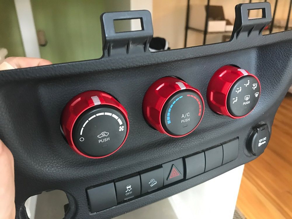 AJT Design Injection Molded Climate Control Knob Trim Ring Kit for