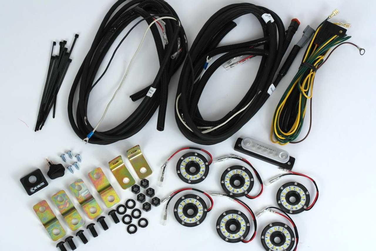 KC Hilites Cyclone V2 LED 6-Light - Rock Light Kit for All