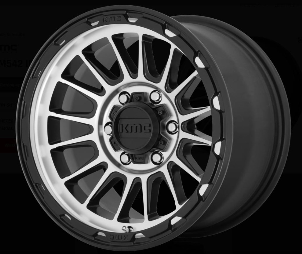 KMC Wheels KM542 Impact Wheel in Satin Black Machined for