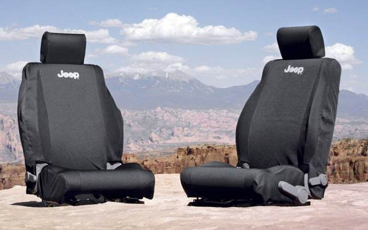 Mopar Front Seat Covers for 2007-2018 Wrangler JK - JustForJeeps.com