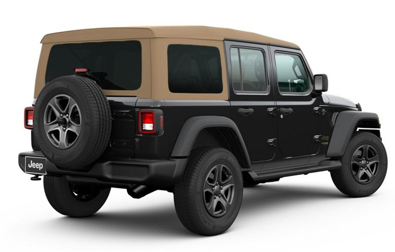 Mopar Soft Top Premium Twill Fabric (Tan) for 2018-2024 Wrangler JL 4-door