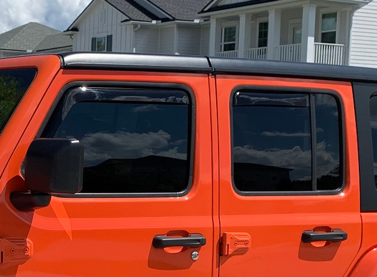 Weathertech Side Window Air Deflectors for 2018-2023 Wrangler JL and  2020-2023 Gladiator JT