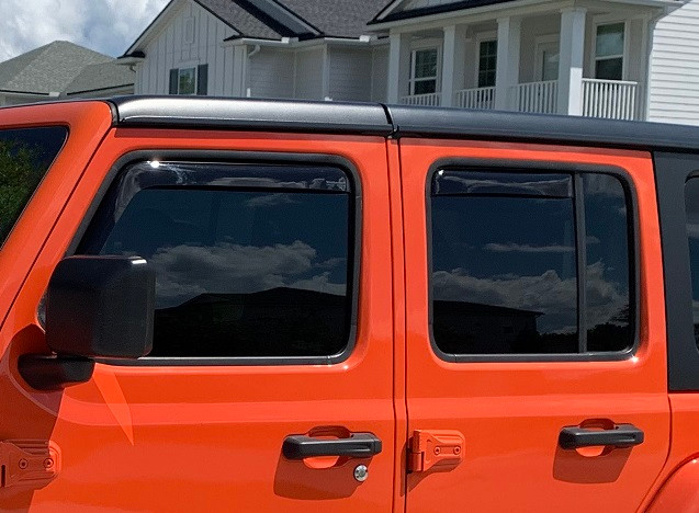 Weathertech Side Window Air Deflectors for 2018-2025 Wrangler JL