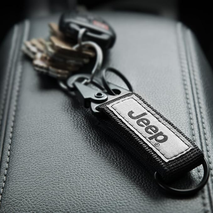Plasticolor Jeep Logo Canvas Strap Keychain | JustForJeeps.com